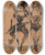 Triptych art skateboard deck of Ernst Ludwig Kirchner Two Dancers With A Cat by Ernst Ludwig Kirchner (1880-1938)