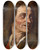 Triptych art skateboard deck of Jean Auguste Dominique Ingres Study For Apotheosis Of Homer Boileaus Head by Jean Auguste Dominique Ingres (1780-1867)