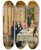 Triptych art skateboard deck of Juan De Flandes The Marriage Feast At Cana by Juan de Flandes (1460-1519)