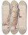 Triptych art skateboard deck of Cesare Nebbia Back View Of A Standing Man In A Long Cloak by Cesare Nebbia (1536-1622)