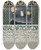 Triptych art skateboard deck of Wadysaw Skoczylas Iv Bal Artystyczny by Wladyslaw Skoczylas (1883-1934)
