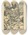 Triptych art skateboard deck of Arthur Rackham A Swarm Of Fieldmice Gnawed The Quivers And Bowstrings by Arthur Rackham (1867-1939)