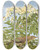 Triptych art skateboard deck of Lopaul Robert Hypolais Polyglotte by Leo Paul Robert (1851-1923)