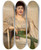 Triptych art skateboard deck of Alice Pike Barney New England Hostess by Alice Pike Barney (1857-1931)