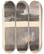 Triptych art skateboard deck of Thomas Sully Landscape With Tree In Foreground And Mountains In Distance Figure In Interior Scene by Thomas Sully (1783-1872)