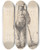 Triptych art skateboard deck of Rembrandt Van Rijn Ragged Peasant With His Hands Behind Him Holding A Stick by Rembrandt Van Rijn (1606-1669)