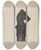 Triptych art skateboard deck of Albert Rudin Hitching Post by Albert Rudin