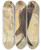 Triptych art skateboard deck of Lopaul Robert Martinet Noir by Leo Paul Robert (1851-1923)