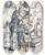 Triptych art skateboard deck of Patricq Kroon Cort Van De Linden Als Kwakzalver by Patricq Kroon (1862-1941)