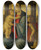 Triptych art skateboard deck of Sandro Botticelli The Madonna And Child With The Infant Saint John The Baptist by Sandro Botticelli (1444-1510)