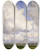 Triptych art skateboard deck of Frans Smissaert Hoge Wolkenlucht Boven Weilanden_2 by Frans Smissaert (1862-1944)