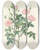 Triptych art skateboard deck of Pierre Joseph Redout Choix Des Plus Belles Fleurs Pl 101 by Pierre Joseph Redoute (1759-1840)
