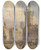 Triptych art skateboard deck of Thomas Shotter Boys Rathaus From Old Town Square Prague_1 by Thomas Shotter Boys (1803-1874)