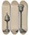 Triptych art skateboard deck of Walter Hochstrasser Two Oil Lamps by Walter Hochstrasser (20-)