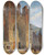 Triptych art skateboard deck of Giuseppe Canella Chartres Cathedral by Giuseppe Canella (1788-1847)