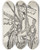 Triptych art skateboard deck of Ernst Ludwig Kirchner Frau Und Zwei Buben Im Segelboot by Ernst Ludwig Kirchner (1880-1938)