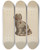 Triptych art skateboard deck of Mina Lowry Prince Charles Spaniel_1 by Mina Lowry (1894-1942)