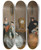 Triptych art skateboard deck of Charlesjoseph Flipart The Hour Of The Masked Ball_1 by Charles-Joseph Flipart (1721-1797)