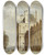 Triptych art skateboard deck of Thomas Shotter Boys Le Pavillon De Flore by Thomas Shotter Boys (1803-1874)