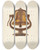 Triptych art skateboard deck of Harry Mann Waddell Bell From A Locomotive_1 by Harry Mann Waddell (1876-1956)