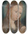 Triptych art skateboard deck of Quentin Massys Virgin At Prayer by Quentin Massys (1466-1530)