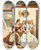 Triptych art skateboard deck of Strobridge Co Lith Ferris Hartman In The Purser By John T Day by Strobridge Co Lith (1847)