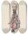 Triptych art skateboard deck of Ruth Abrams David And Goliath Marionette by Ruth Abrams