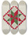 Triptych art skateboard deck of Ruth M Barnes Quilt Block by Ruth M Barnes