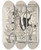 Triptych art skateboard deck of Max Beckmann Morning by Max Beckmann (1884-1950)