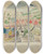 Triptych art skateboard deck of Edvard Munch Untitled 14 by Edvard Munch (1863-1944)