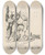 Triptych art skateboard deck of Rudyard Kipling The Cave Where The Man And The Woman Lived First Of All by Rudyard Kipling (1865-1936)