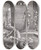 Triptych art skateboard deck of Lucas Van Leyden Jael Killing Sisera by Lucas Van Leyden (1494-1533)