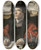 Triptych art skateboard deck of Jan Gossaert Portrait Of A Merchant by Jan Gossaert (1478-1532)