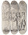 Triptych art skateboard deck of Samuel Wale The Theatregoers by Samuel Wale (1721-1786)