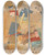 Triptych art skateboard deck of Kurt Schwitters Mz X 13 by Kurt Schwitters (1887-1948)