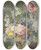 Triptych art skateboard deck of Georgius Jacobus Johannes Van Os Blumenstrau In Einer Vase Dabei Ein Vogelnest by Georgius Jacobus Johannes Van Os (1782-1861)