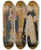 Triptych art skateboard deck of Pedro Garca De Benavarre Apocalyptic Virgin And Saint Vincent Ferrer With Two Donors by Pedro Garcia De Benavarre (1445-1485)