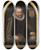 Triptych art skateboard deck of Cornelis Engelsz Portrait Of Gerrit Willemsz Van Schoterbosch C 15381611 by Cornelis Engelsz (1575-1650)