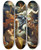 Triptych art skateboard deck of Francesco Solimena Aurora Taking Leave Of Tithonus by Francesco Solimena (1657-1747)
