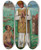 Triptych art skateboard deck of Tadeusz Makowski Revival Of Piotrowin by Tadeusz Makowski (1882-1932)
