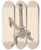 Triptych art skateboard deck of Herman Bader Andiron One Of Pair_1 by Herman Bader