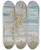 Triptych art skateboard deck of Nils Dardel Skeleton On Horseback by Nils Dardel (1888-1943)