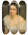 Triptych art skateboard deck of Julian Alden Weir An Alsatian Girl by Julian Alden Weir (1852-1919)
