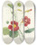 Triptych art skateboard deck of Pierre Joseph Redout Choix Des Plus Belles Fleurs Pl 106 by Pierre Joseph Redoute (1759-1840)