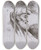 Triptych art skateboard deck of Giovanni Benedetto Castiglione Old Bearded Man In Profile by Giovanni Benedetto Castiglione (1609-1664)