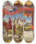 Triptych art skateboard deck of Gustave Fraipont Affiche Pour La Cie Du Nord Pierrefonds by Gustave Fraipont (1849-1923)