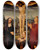 Triptych art skateboard deck of Adriaen Isenbrandt The Crucifixion_1 by Adriaen Isenbrandt (1480-1551)