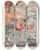 Triptych art skateboard deck of Jean De Bosschre The Mermaid The Mother And Her Daughter by Jean de Bosschre (1878-1953)