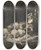 Triptych art skateboard deck of Rihards Zari Kurbads The Hero And Nine Headed Devil by Rihards Zarins (1869-1939)