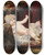 Triptych art skateboard deck of Ernst Klimt Portrait Of A Baby With Lace Bonnet by Ernst Klimt (1864-1892)